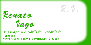 renato vago business card